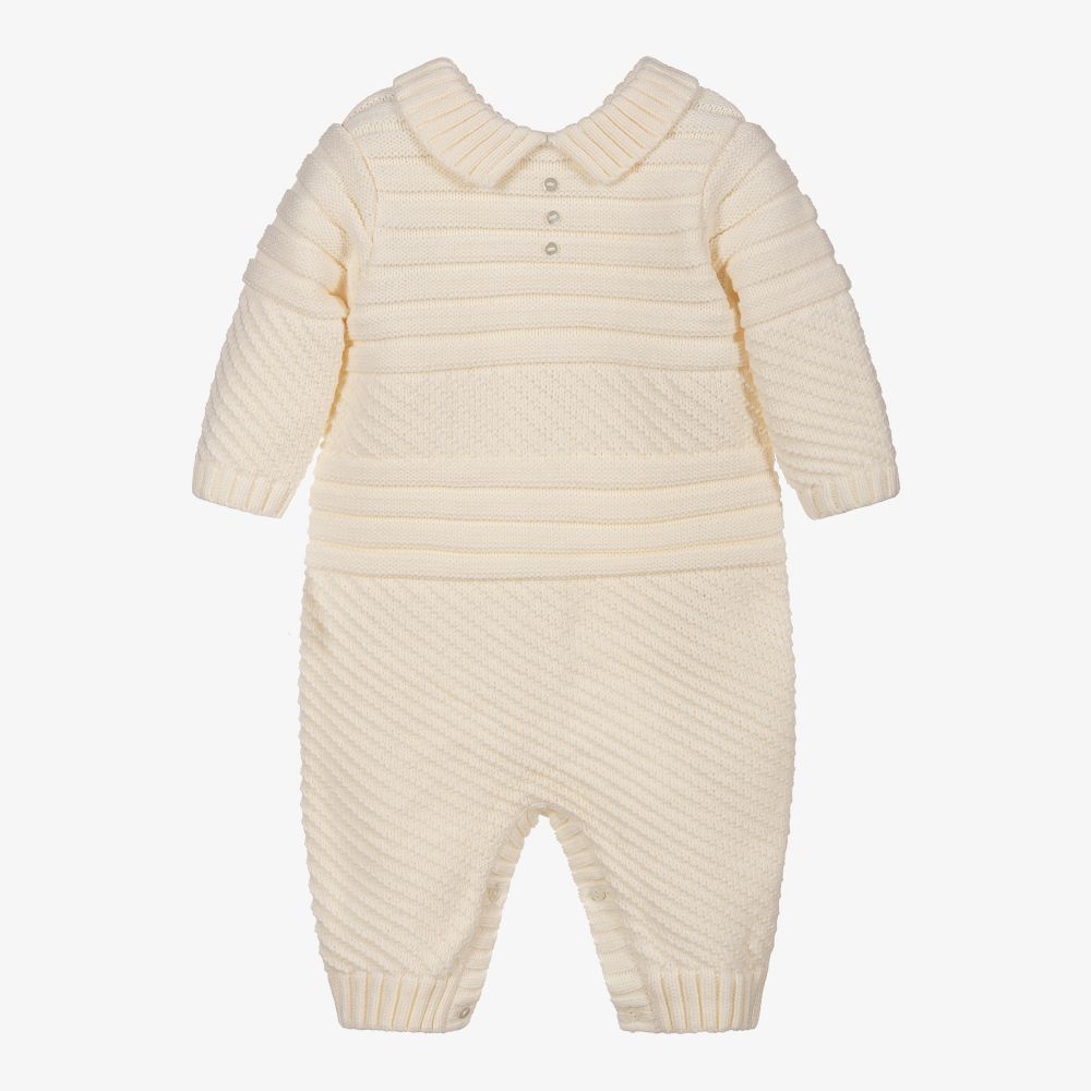 Sarah Louise - Ivory Knitted Romper  | Childrensalon