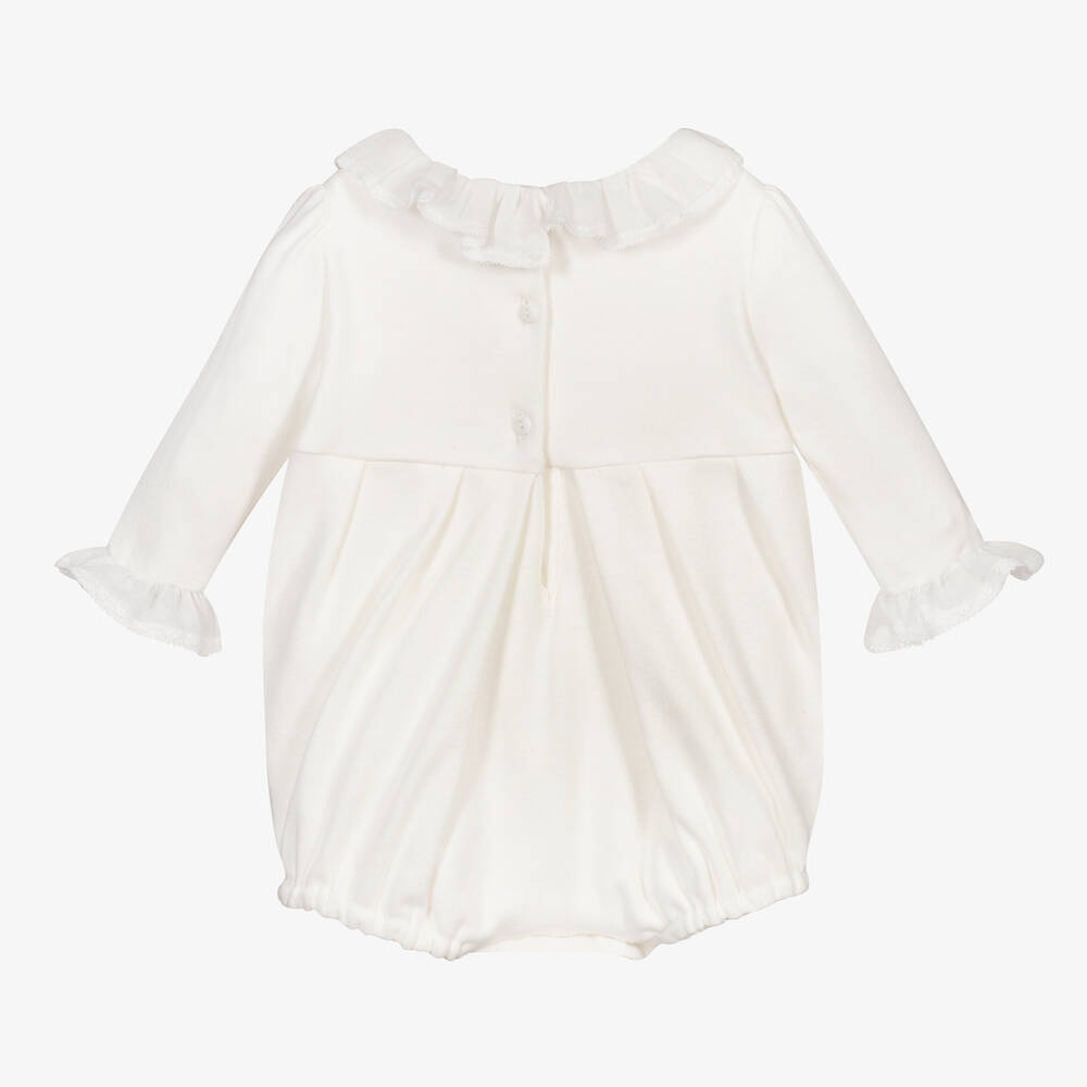Sarah Louise-Ivory Ruffle Lace Baby Shortie | Childrensalon Outlet