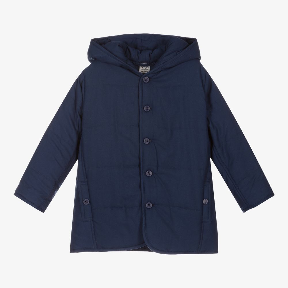 Sarah Louise - Navy Blue Padded Coat | Childrensalon