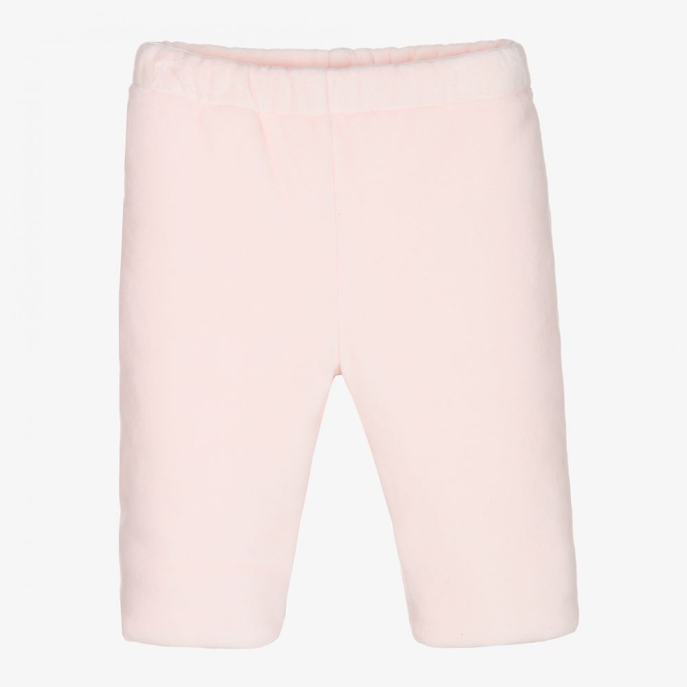 Sarah Louise - Pink Padded Velour Trousers | Childrensalon