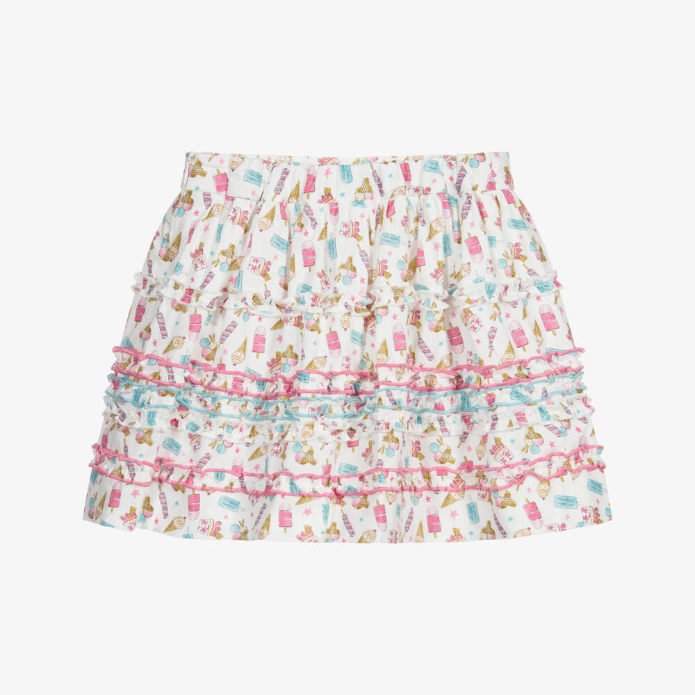 Sarah Louise-Pink Printed Skirt | Childrensalon Outlet
