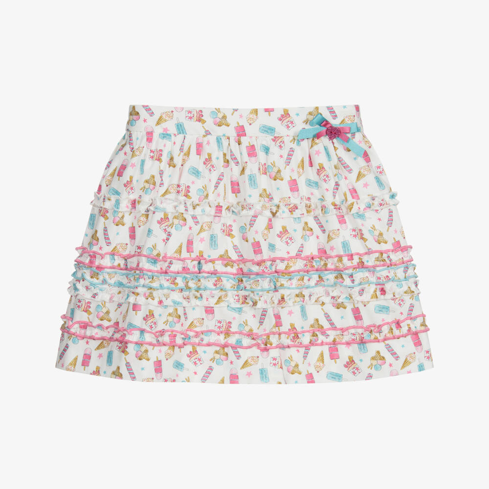Sarah Louise-Pink Printed Skirt | Childrensalon Outlet