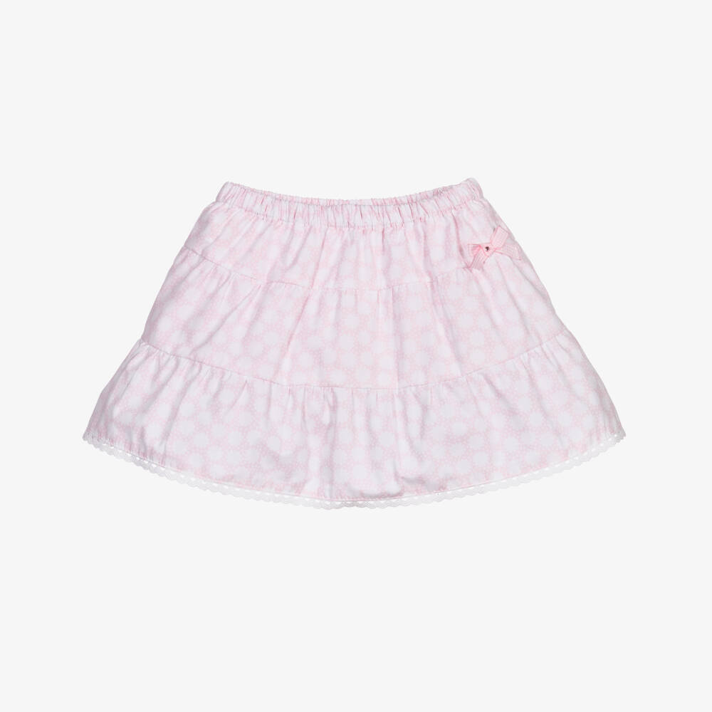 Sarah Louise-Pink & White Cotton Skirt | Childrensalon Outlet