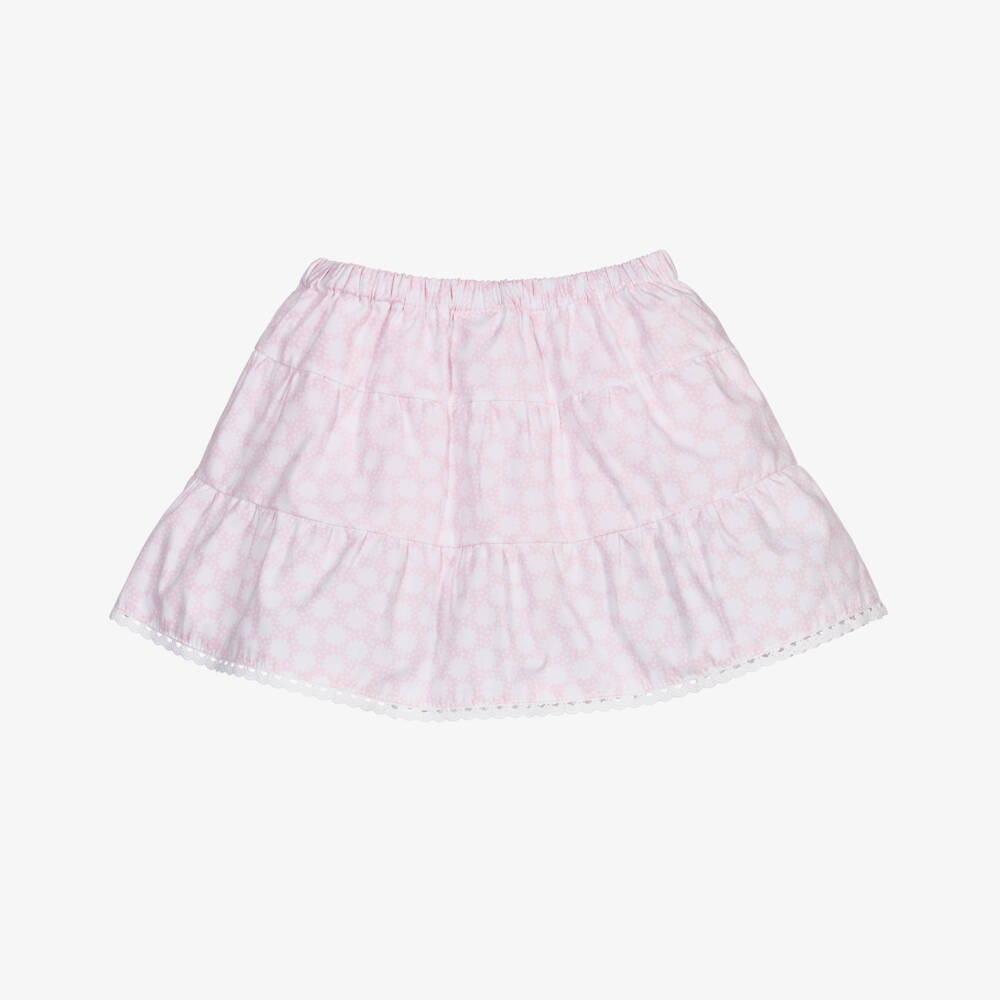 Sarah Louise-Pink & White Cotton Skirt | Childrensalon Outlet