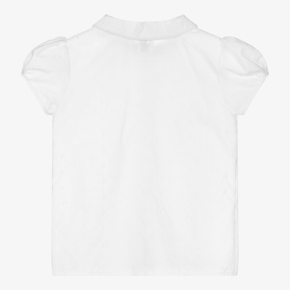 Sarah Louise-White Broderie Anglaise Blouse | Childrensalon Outlet