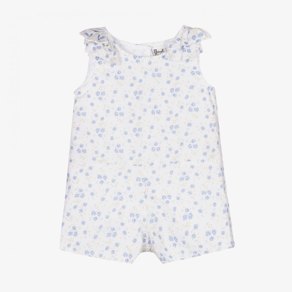 Sarah Louise - White Cotton Baby Shortie | Childrensalon