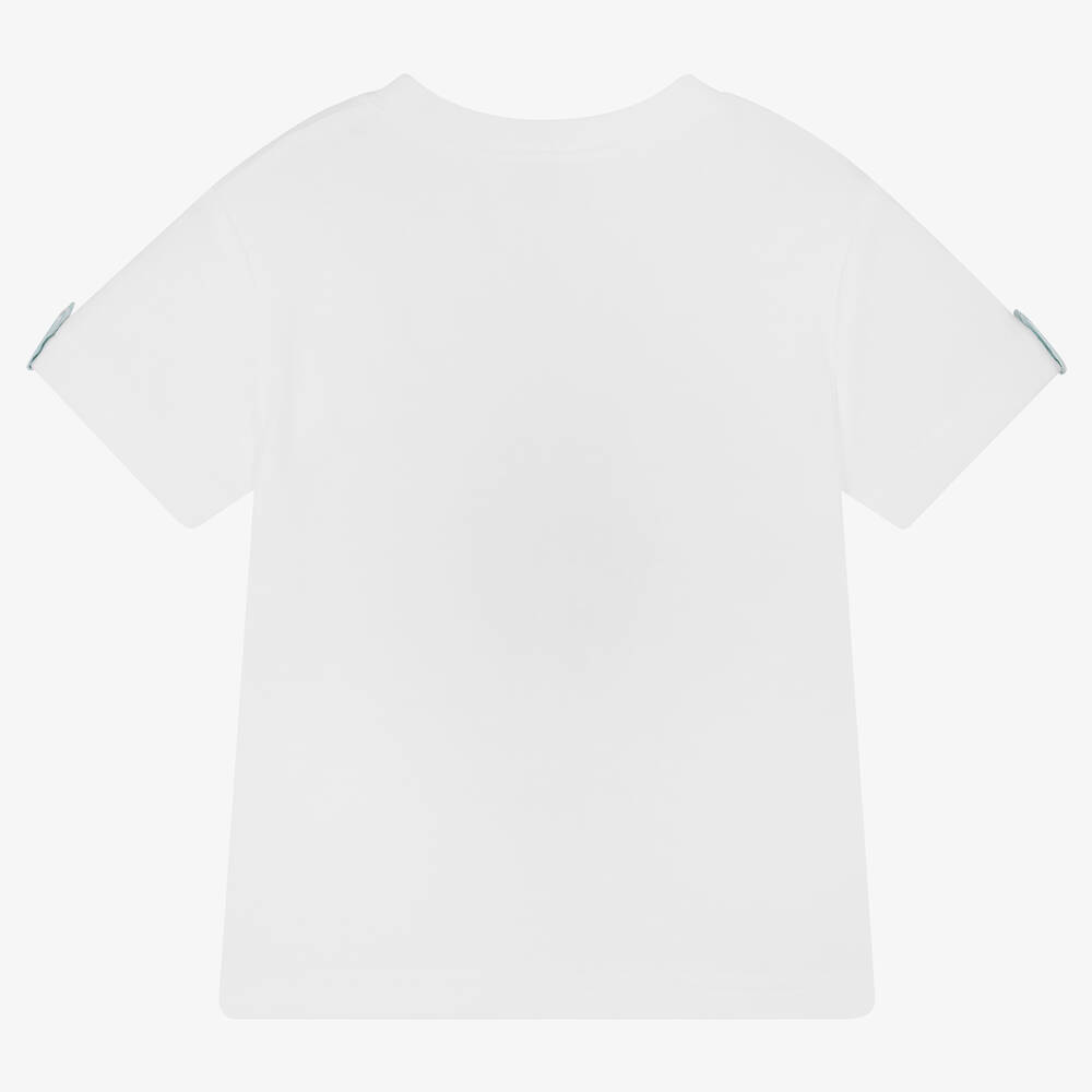 Sarah Louise White Cotton Jersey T Shirt Childrensalon Outlet