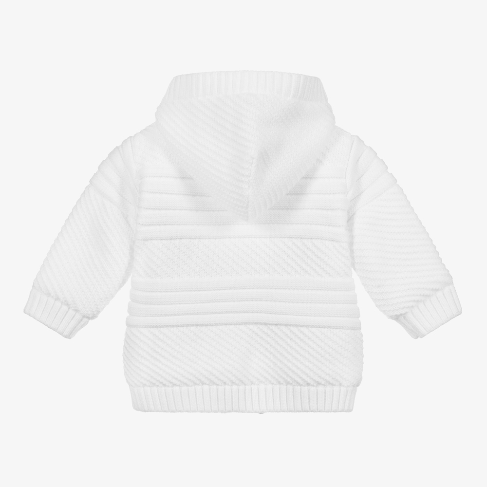 Sarah Louise-معطف شتوي محبوك لون أبيض | Childrensalon Outlet
