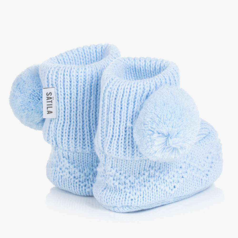 ساتيلا أوف سويدن-بوت أكريليك محبوك لون أزرق للأطفال | Childrensalon Outlet