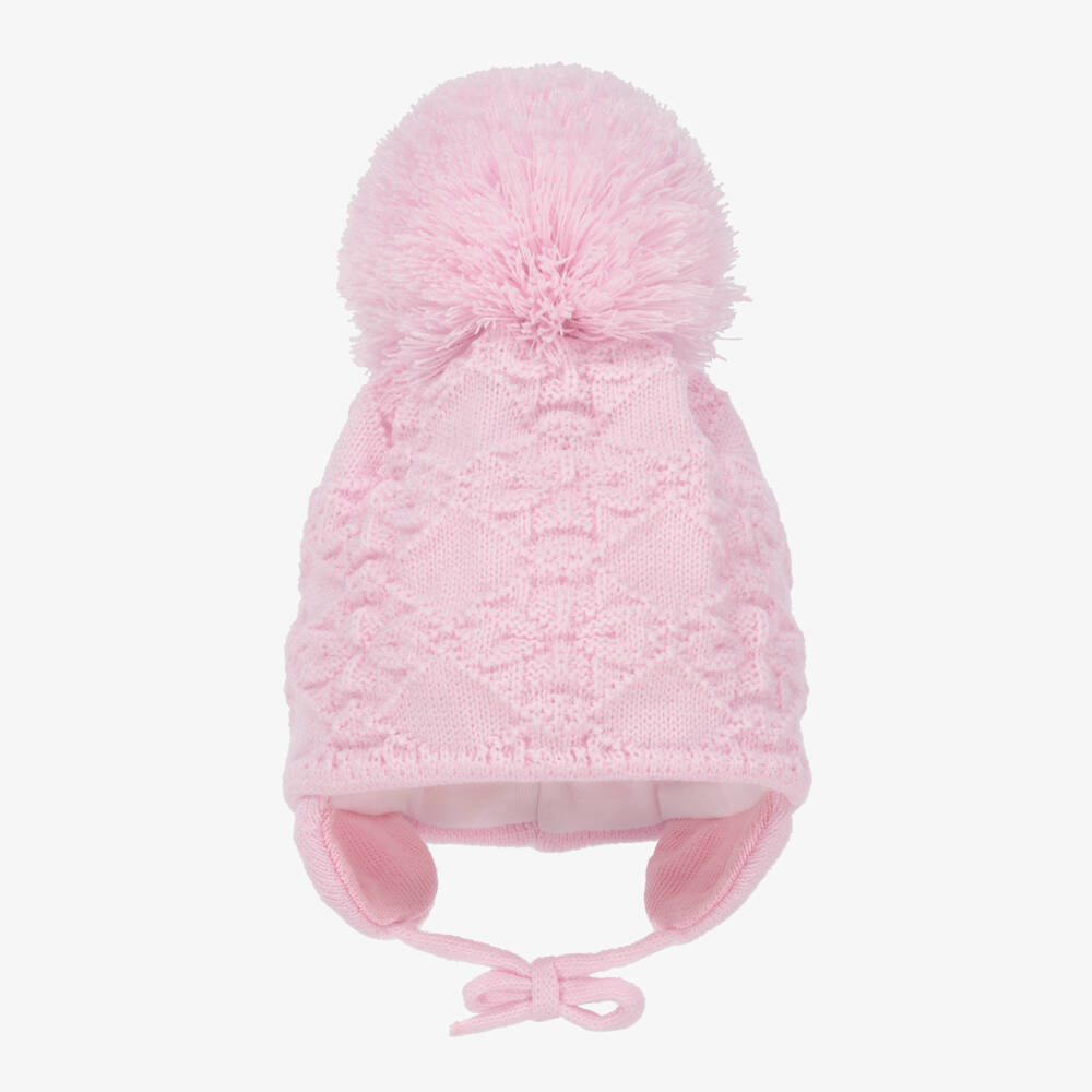 Sätila of Sweden-Girls Pink Cassie Giant Pom-Pom Hat | Childrensalon Outlet