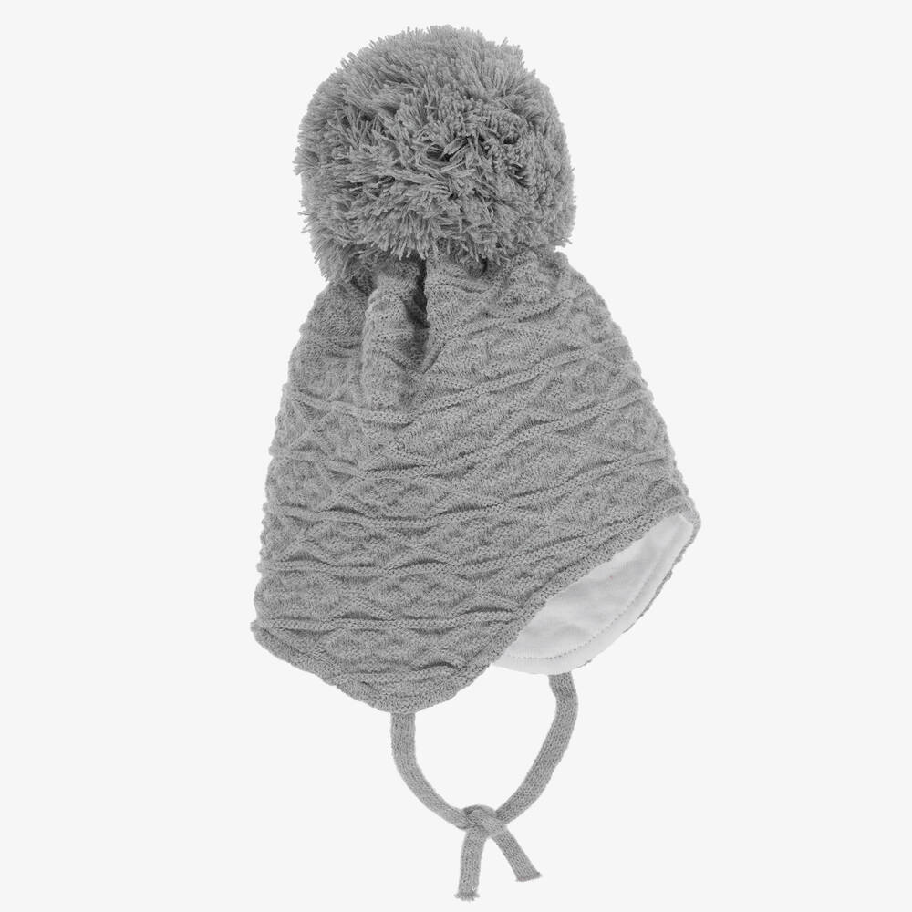 Sätila of Sweden-Grey Adam Pom-Pom Hat | Childrensalon Outlet