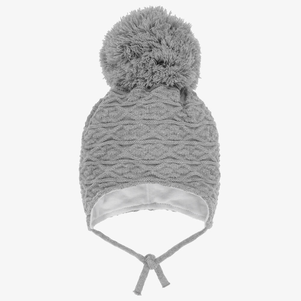 Sätila of Sweden-Серая шапочка с помпоном Adam | Childrensalon Outlet