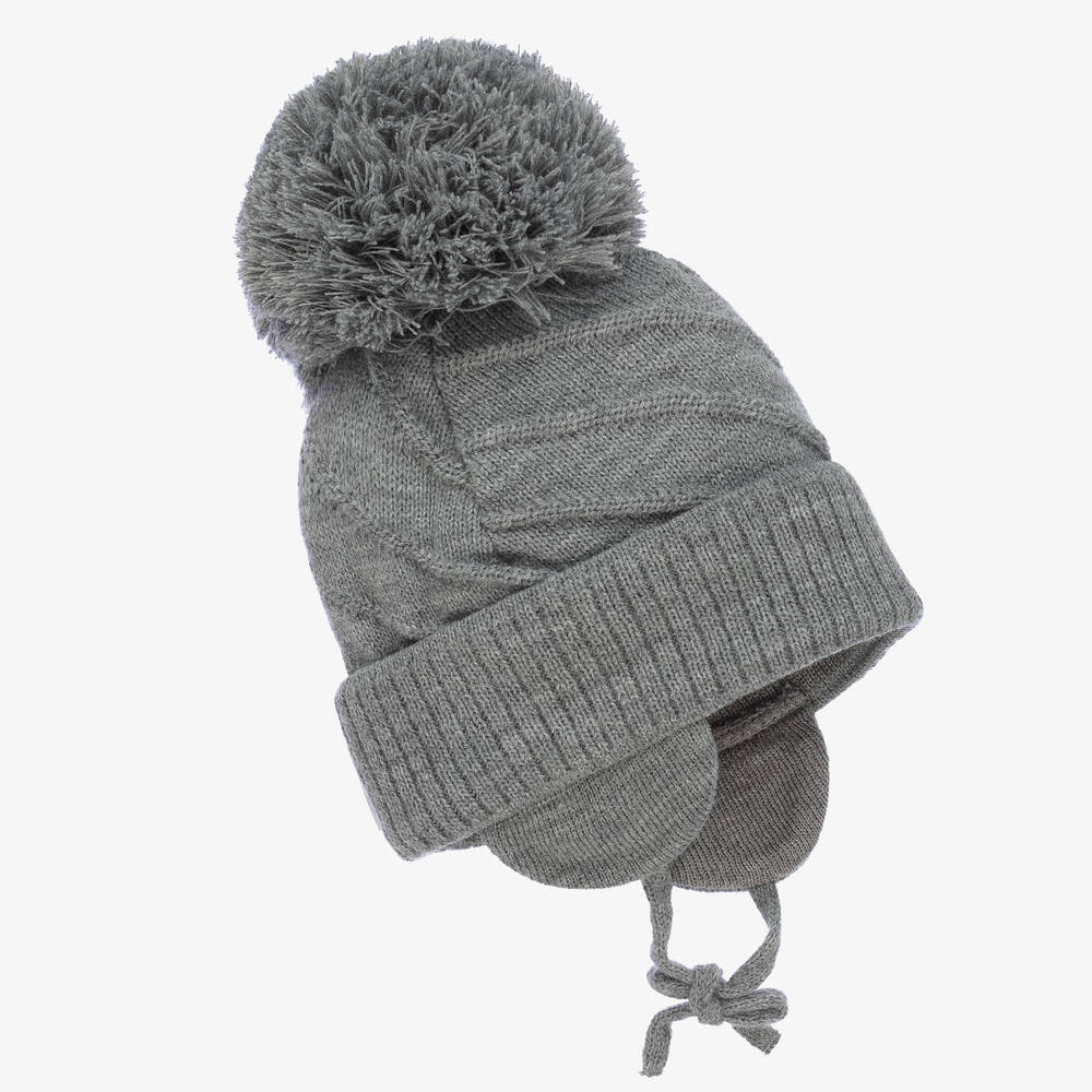 Sätila of Sweden-Grey Jim Giant Pom-Pom Hat | Childrensalon Outlet