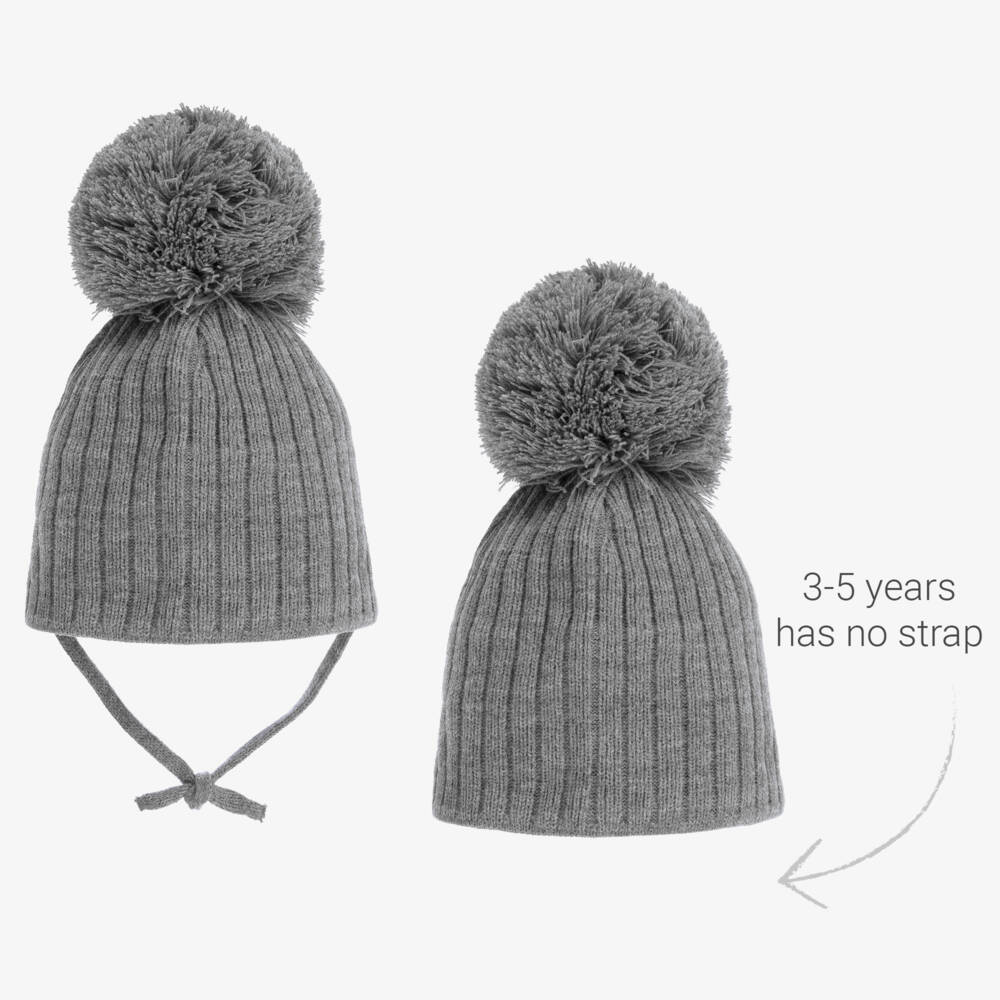 Sätila of Sweden-Grey Park Large Pom-Pom Hat | Childrensalon Outlet