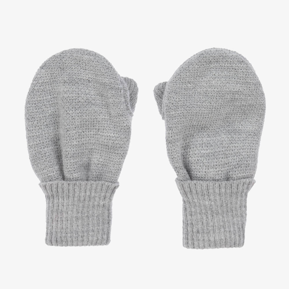 Sätila of Sweden-Grey Twiddle Knitted Baby Mittens | Childrensalon Outlet