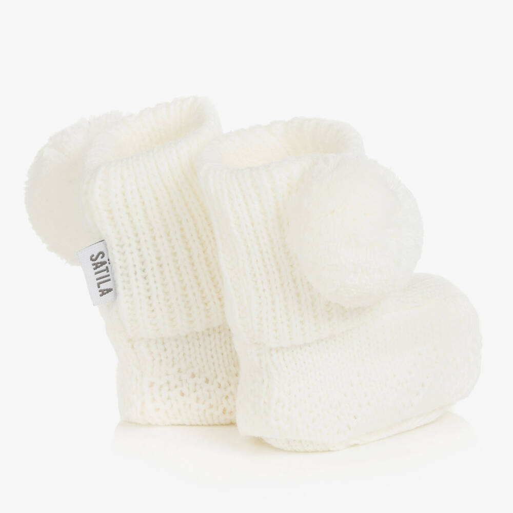 ساتيلا أوف سويدن-بوت أكريليك محبوك لون عاجي للأطفال | Childrensalon Outlet