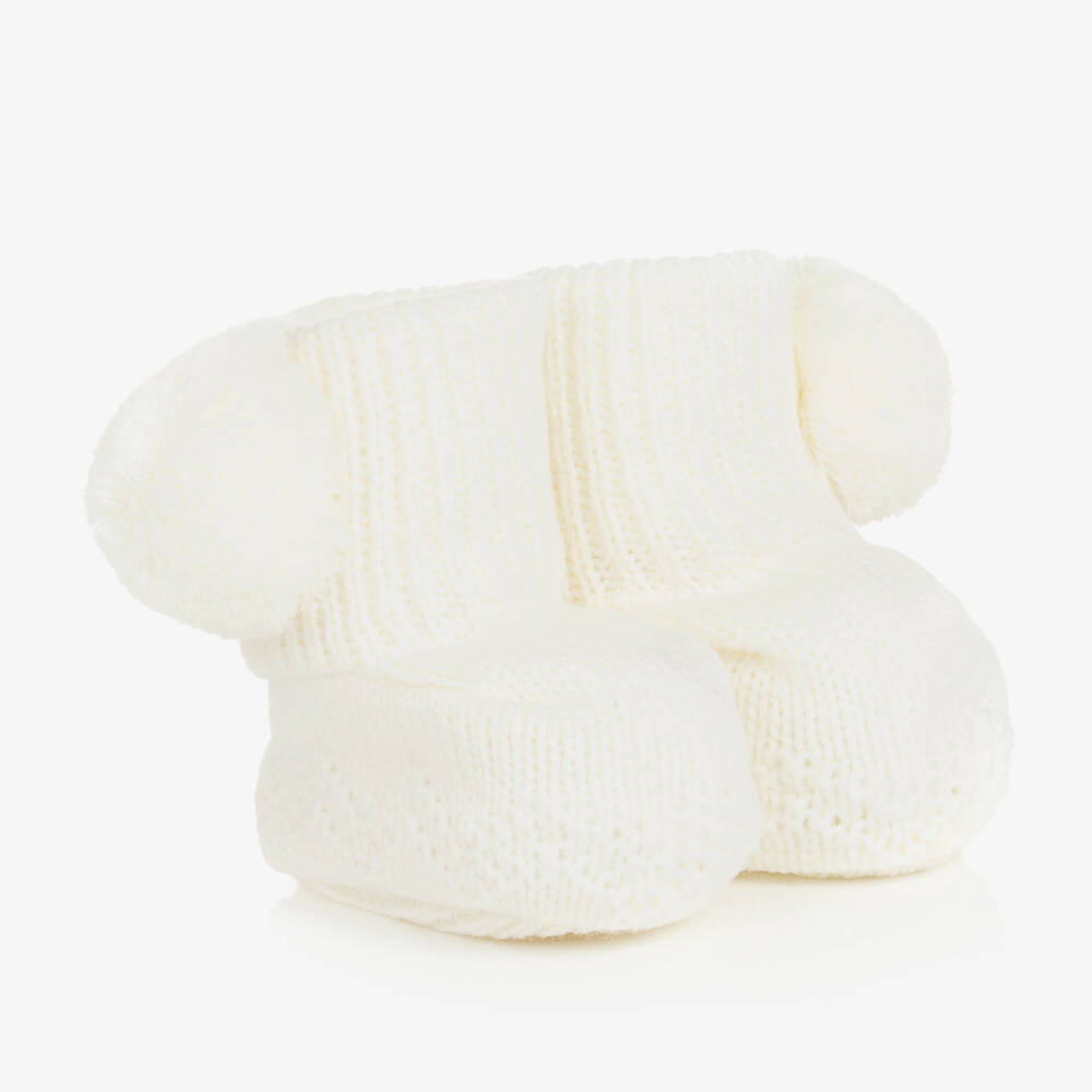 Pom pom baby booties online