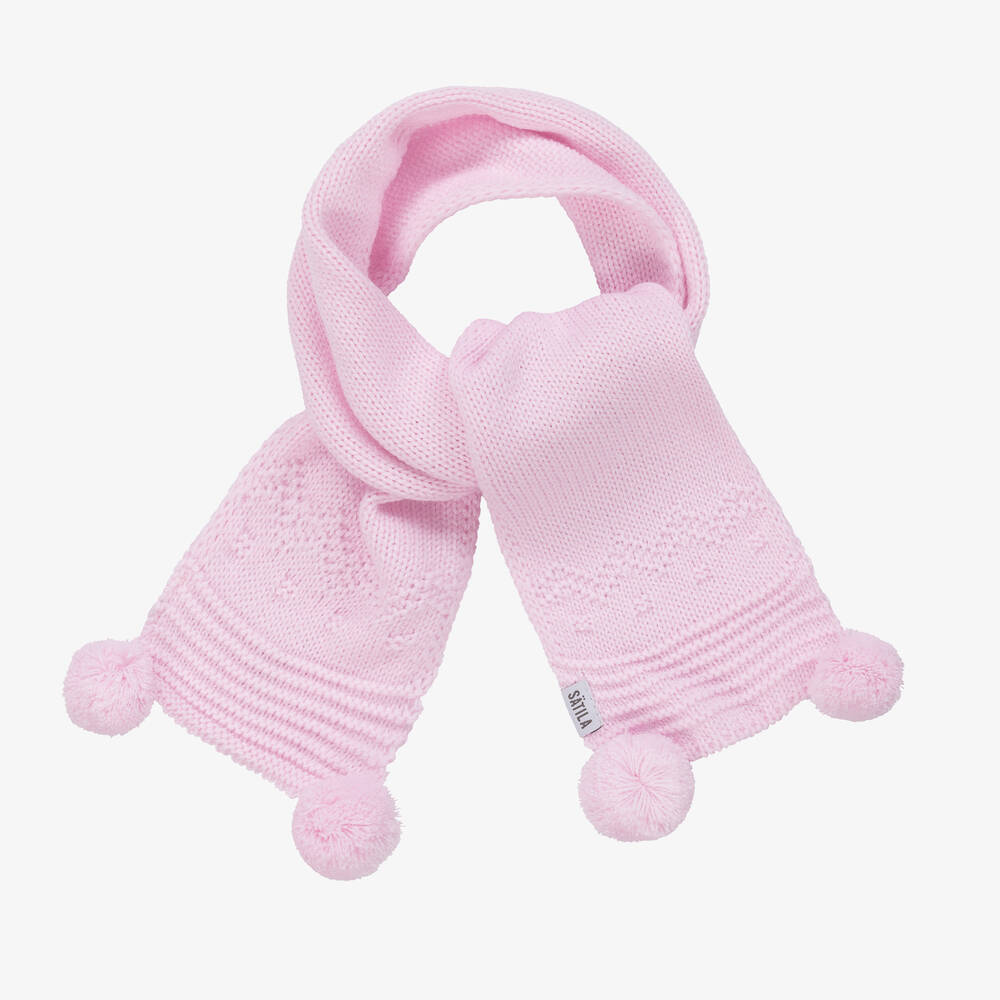 Sätila of Sweden-Pink Belle Knitted Scarf (88cm) | Childrensalon Outlet