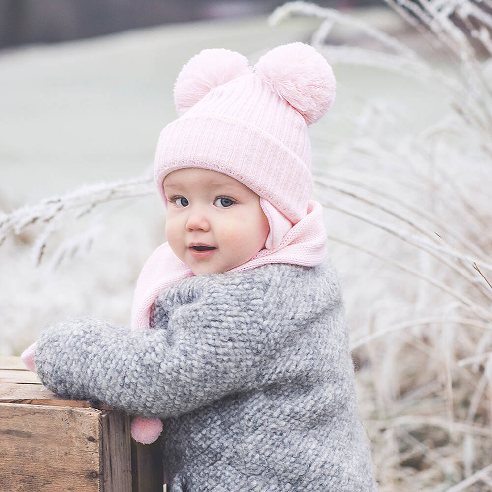 Sätila of Sweden-Pink Belle Knitted Scarf (88cm) | Childrensalon Outlet