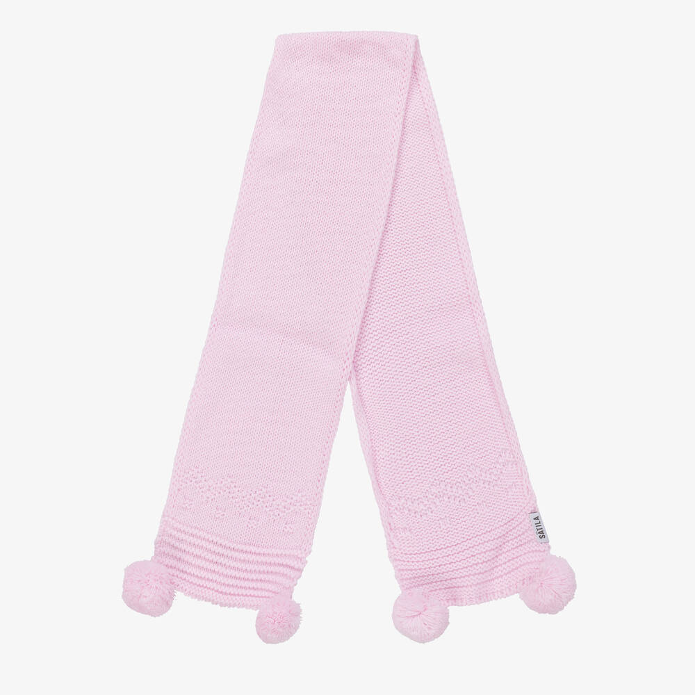 Sätila of Sweden-Pink Belle Knitted Scarf (88cm) | Childrensalon Outlet