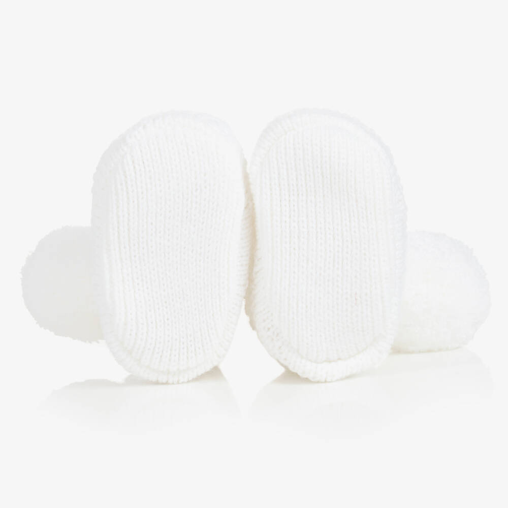 ساتيلا أوف سويدن-بوت أكريليك محبوك لون أبيض للأطفال | Childrensalon Outlet