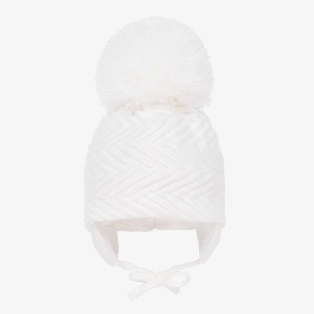 Sätila of Sweden - White Giant Pom-Pom Hat | Childrensalon