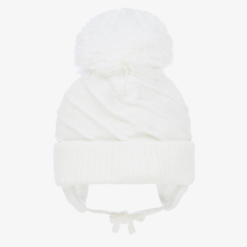 Sätila of Sweden-White Jim Giant Pom-Pom Hat | Childrensalon Outlet
