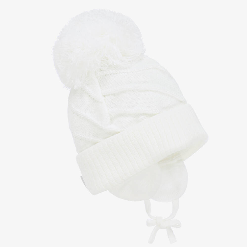 Sätila of Sweden-White Jim Giant Pom-Pom Hat | Childrensalon Outlet