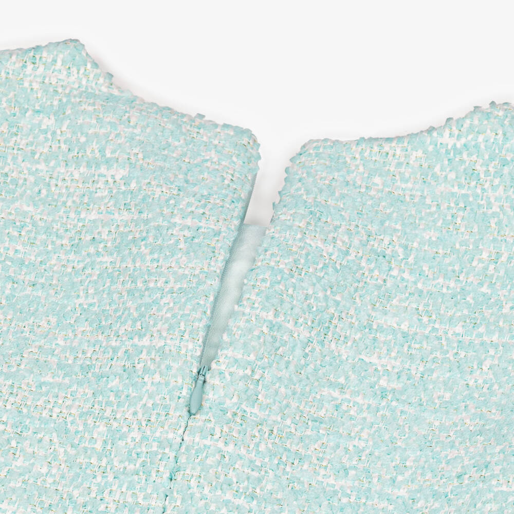 Self-Portrait-Girls Azure Bouclé Dress | Childrensalon Outlet