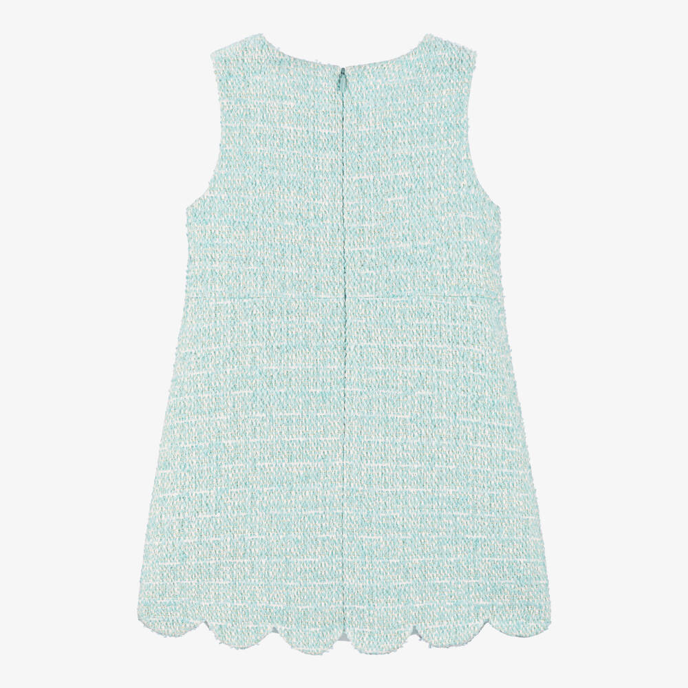 Self-Portrait-Girls Azure Bouclé Dress | Childrensalon Outlet