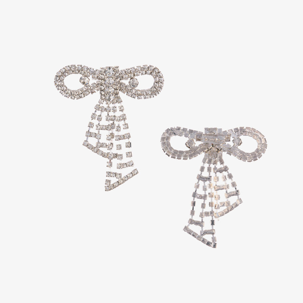 Self-Portrait-Girls Blush Pleated Diamante Bow Frock | Childrensalon Outlet