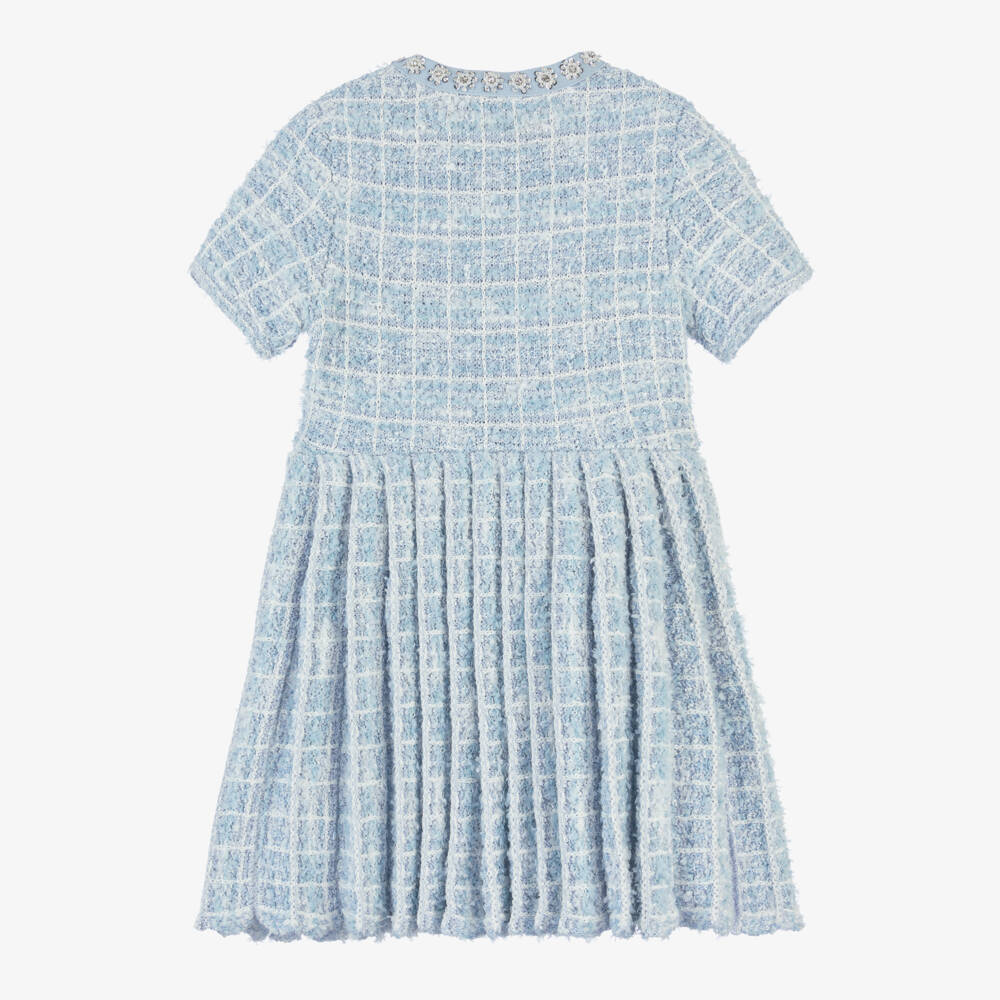 Self-Portrait-Girls Bouclé Blue Tweed Ensemble | Childrensalon Outlet