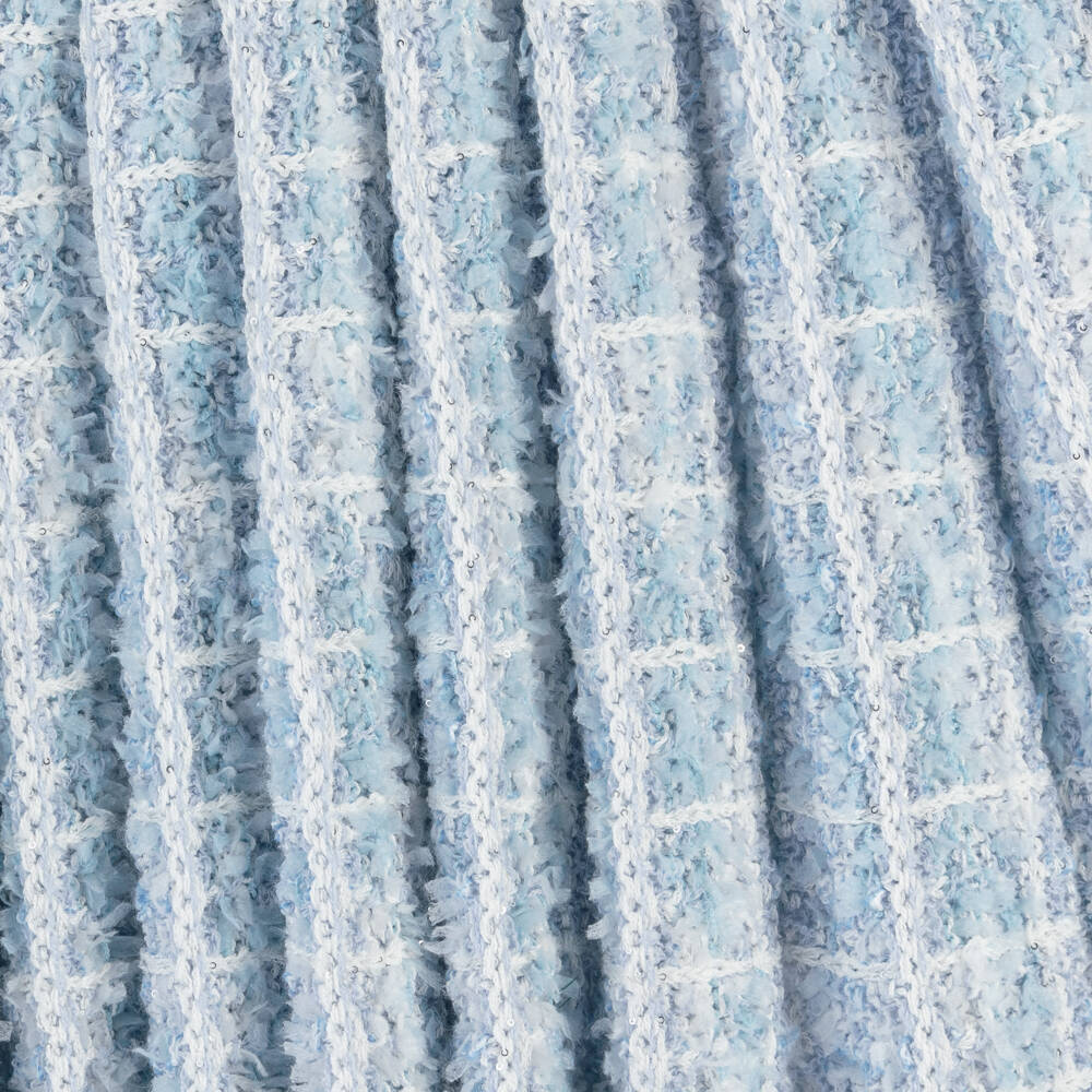 Self-Portrait-Girls Bouclé Blue Tweed Ensemble | Childrensalon Outlet