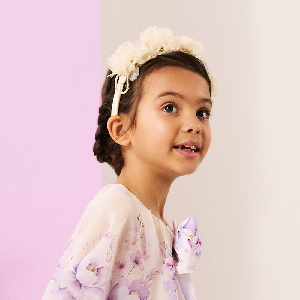 Self-Portrait-Girls Cream Blossom Headband | Childrensalon Outlet