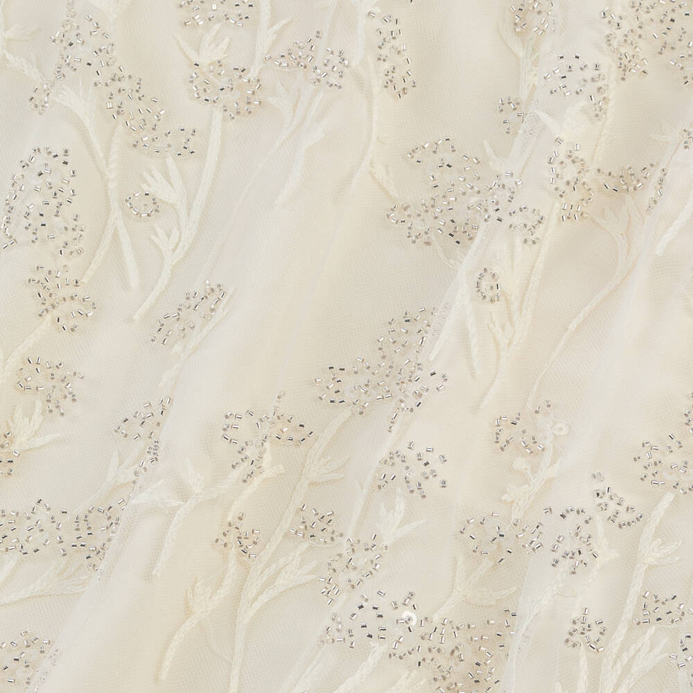 Self-Portrait-Girls Elegant Ivory Glitter Gown | Childrensalon Outlet