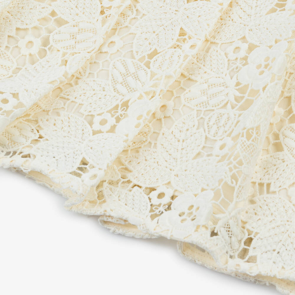 Self-Portrait-Girls Elegant Ivory Lace Dress | Childrensalon Outlet