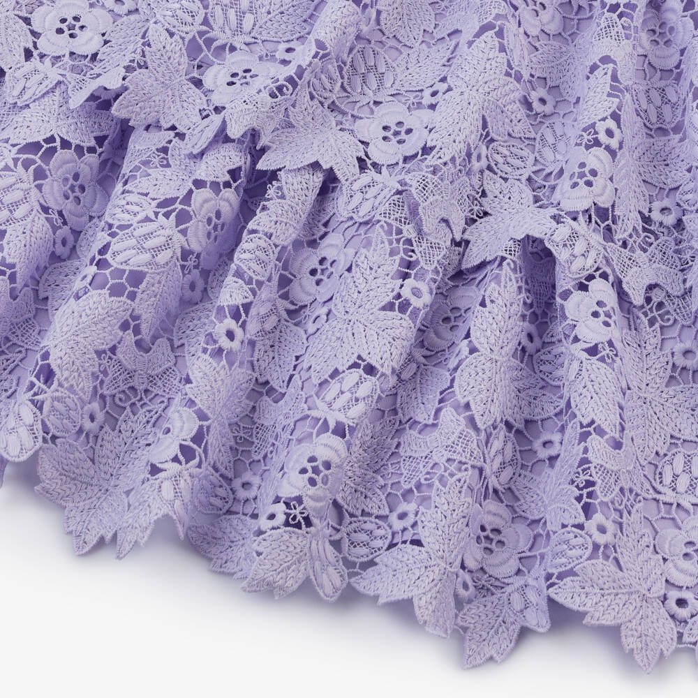 Self-Portrait-Girls Enchanting Lavender Lace Dress | Childrensalon Outlet