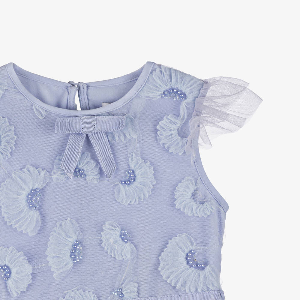 Self-Portrait-Girls Lavender Embellished Tulle Gown | Childrensalon Outlet