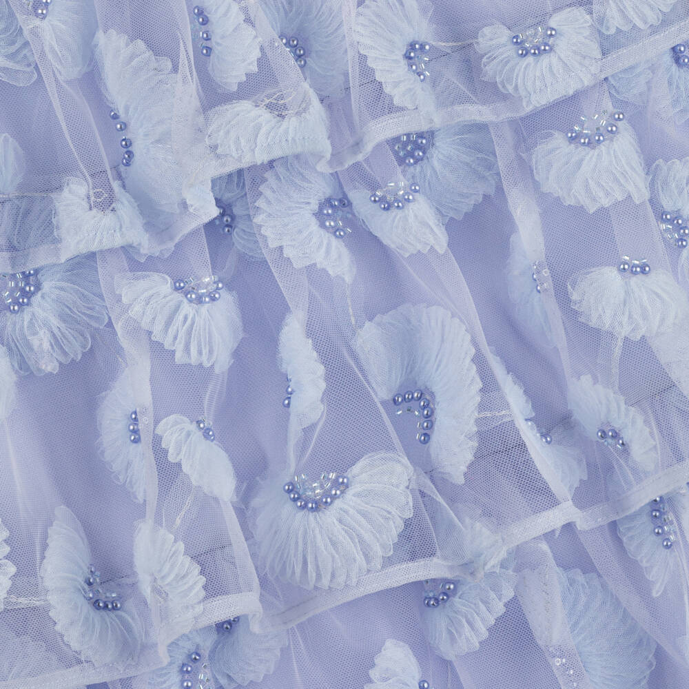Self-Portrait-Girls Lavender Embellished Tulle Gown | Childrensalon Outlet