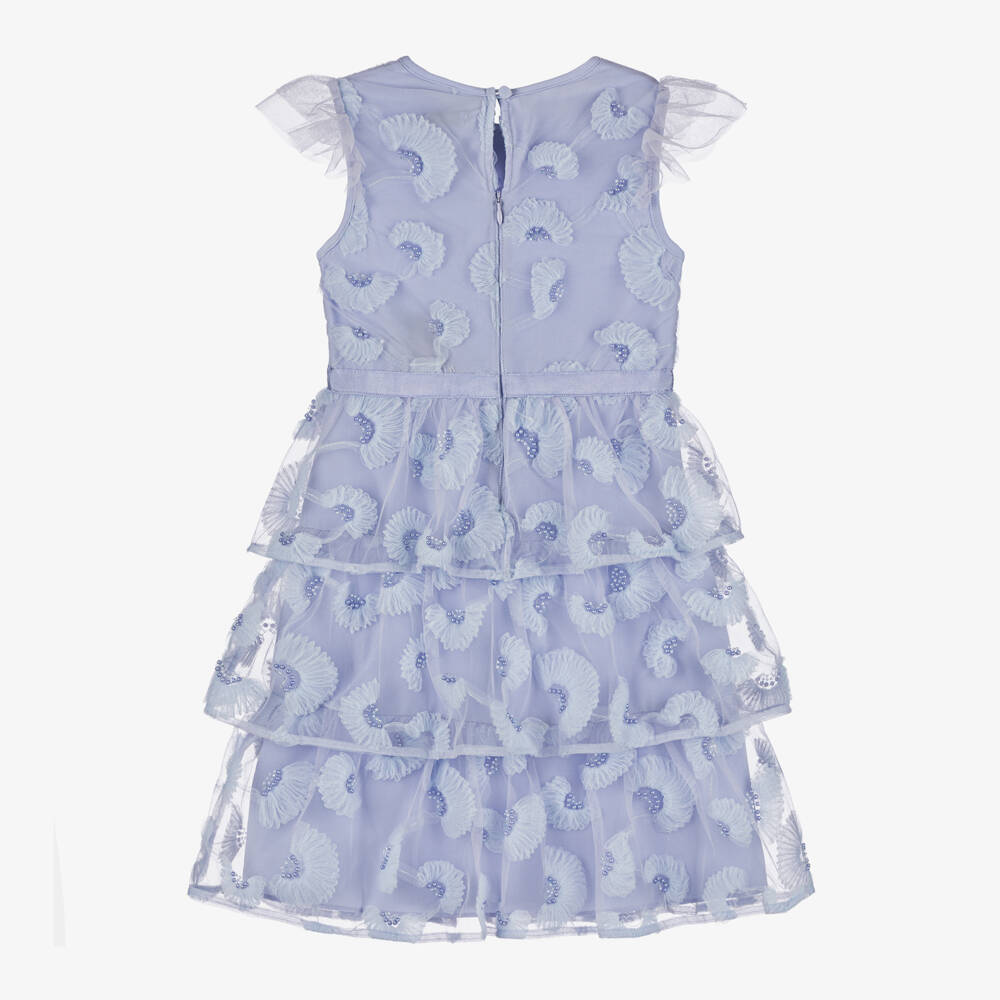 Self-Portrait-Girls Lavender Embellished Tulle Gown | Childrensalon Outlet
