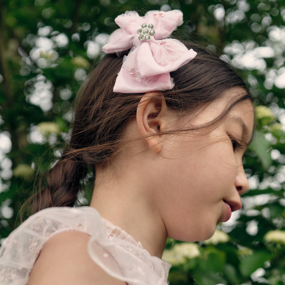 Self-Portrait-Girls Lavender Floral Bow Clip | Childrensalon Outlet