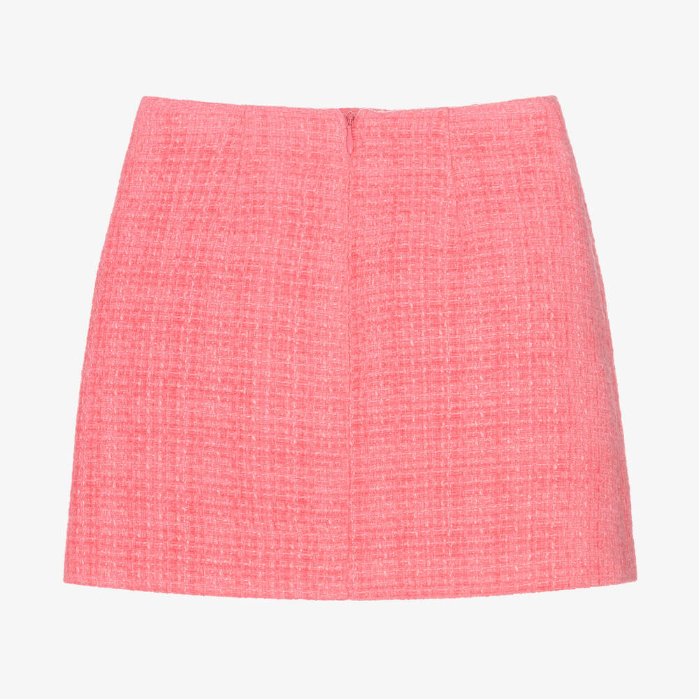 Self-Portrait-Girls Pink Tweed Skirt | Childrensalon Outlet