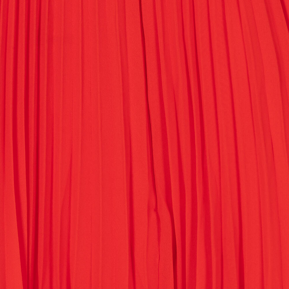 Self-Portrait-فستان شيفون ودانتيل لون أحمر | Childrensalon Outlet