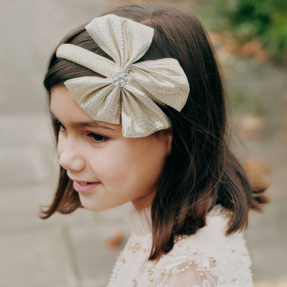 Self-Portrait-عصابة رأس ذهبية لامعة للبنات | Childrensalon Outlet