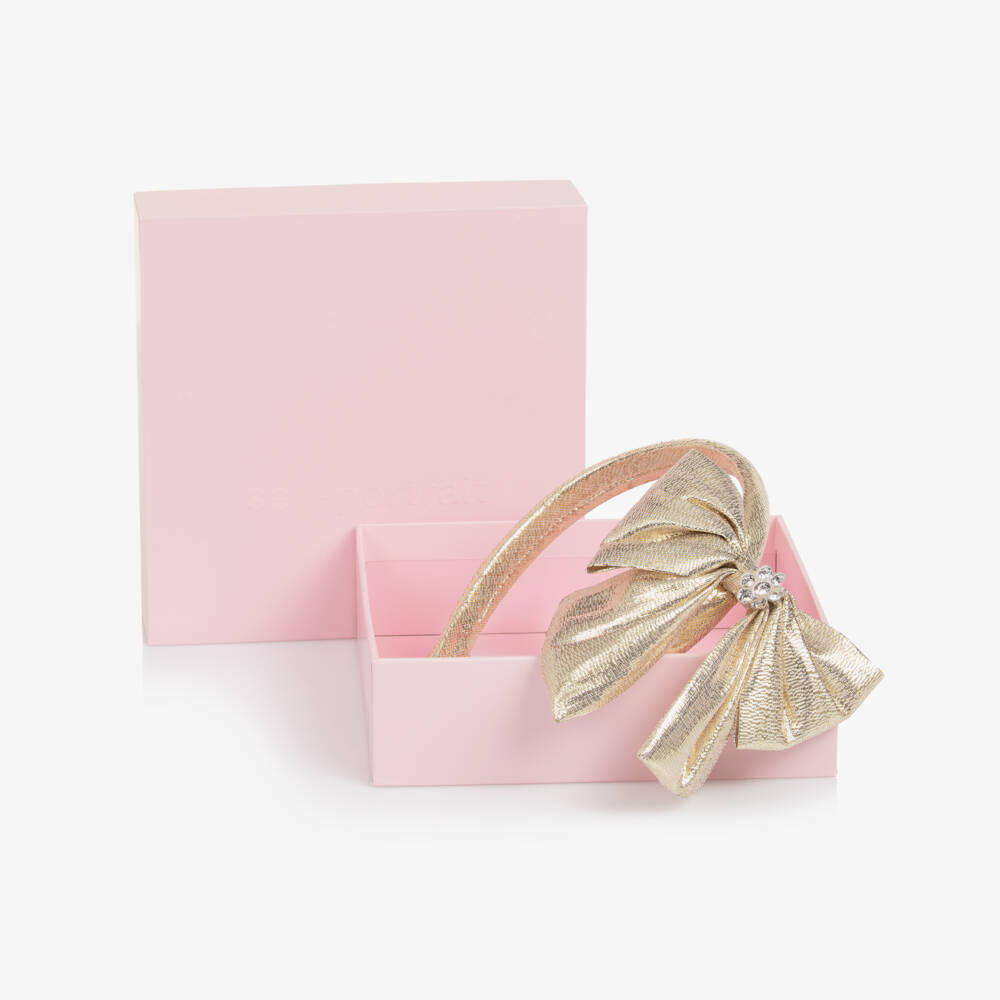 Self-Portrait-عصابة رأس ذهبية لامعة للبنات | Childrensalon Outlet