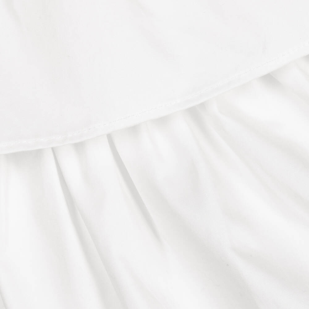 Self-Portrait-Girls White Poplin Dress | Childrensalon Outlet