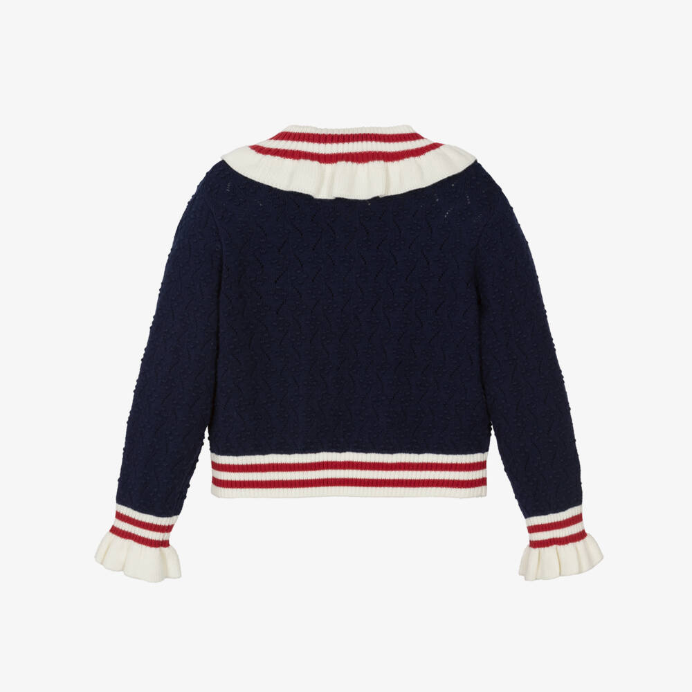 Self-Portrait-Nautical Blue Knit Sweater Delight | Childrensalon Outlet