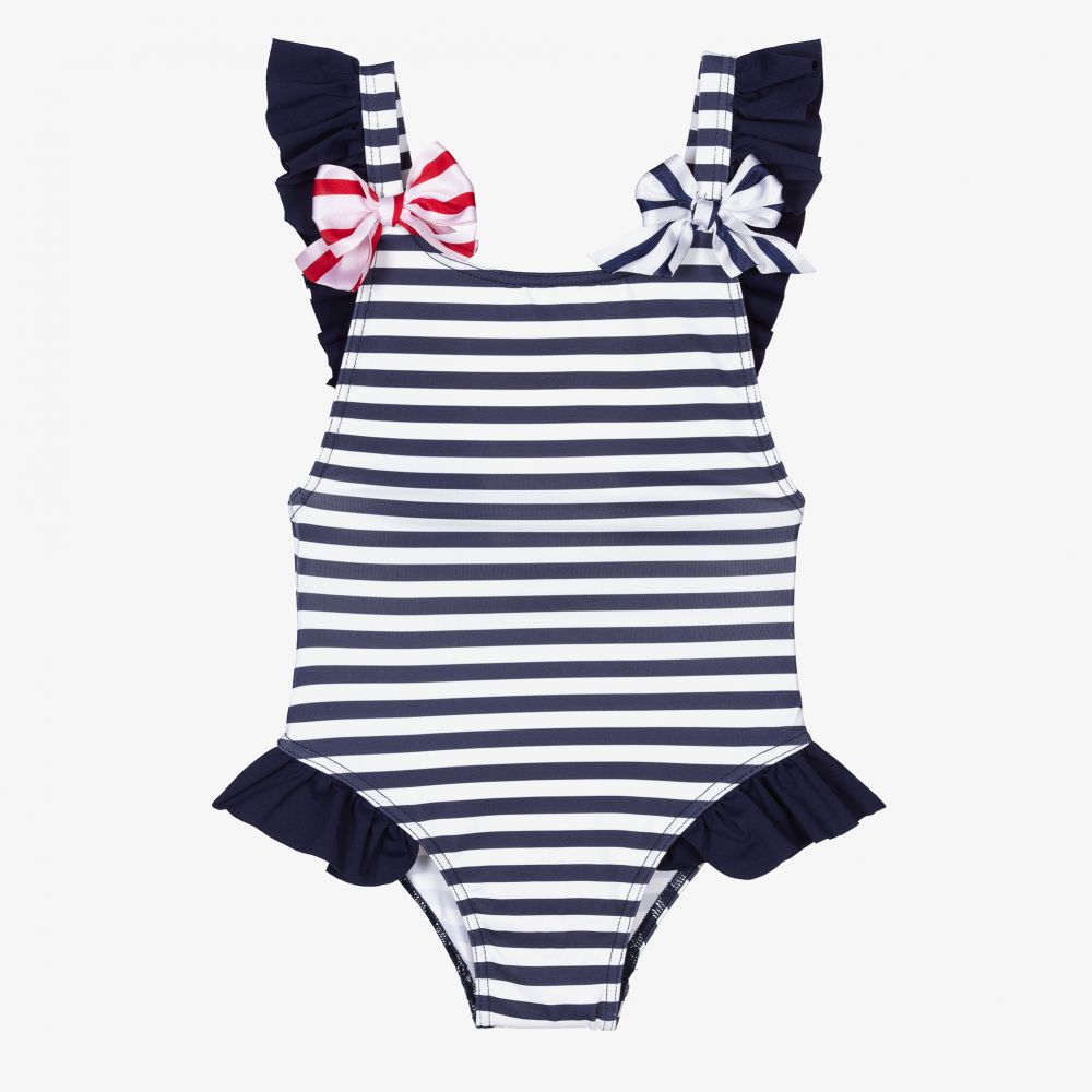 Selini Action - Maillot de bain bleu et blanc | Childrensalon