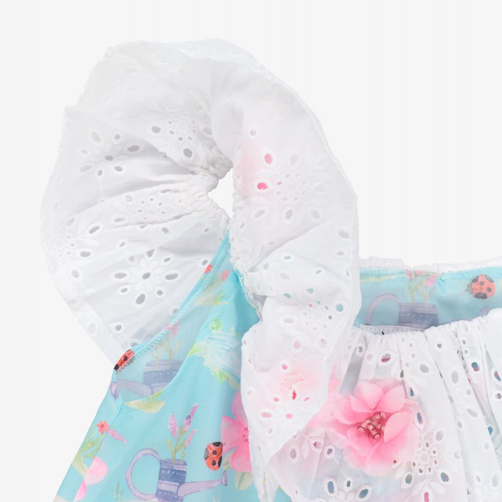 Selini Action-Broderie Anglaise Trim Dress | Childrensalon Outlet