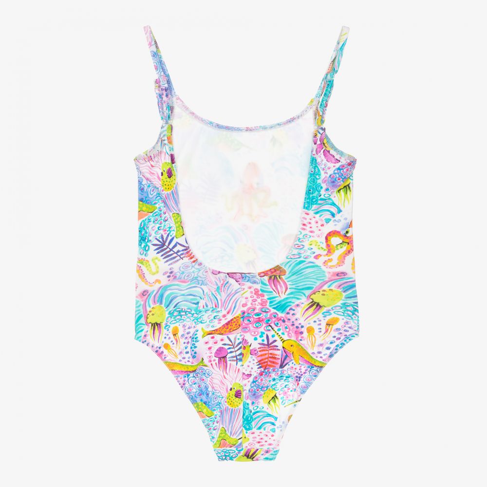 Selini Action-مايّو نايلون لون أزرق تركواز للبنات | Childrensalon Outlet